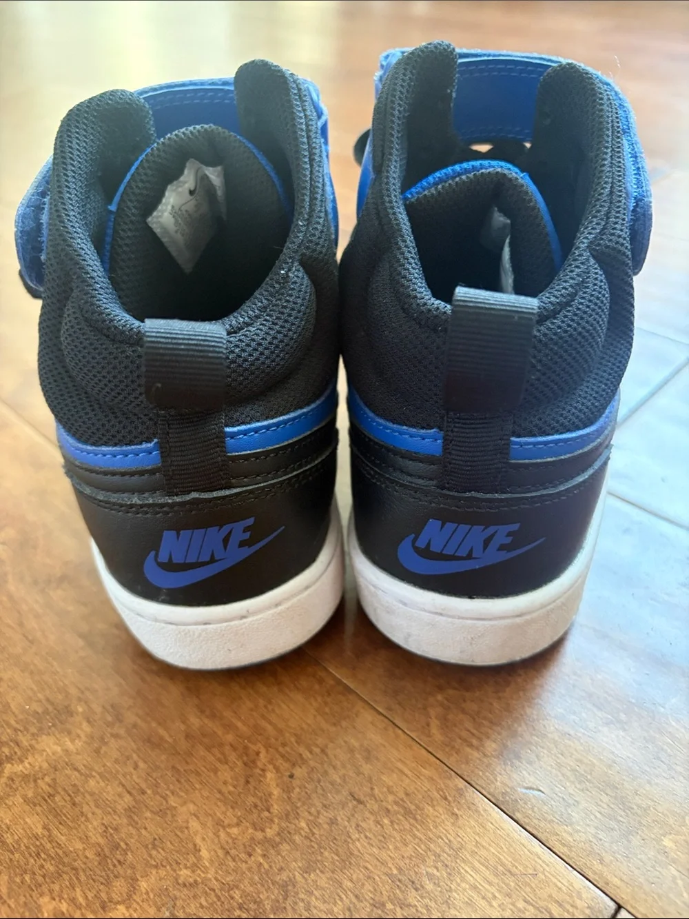 Nike Kids High-Top Sneakers in Blue and Black